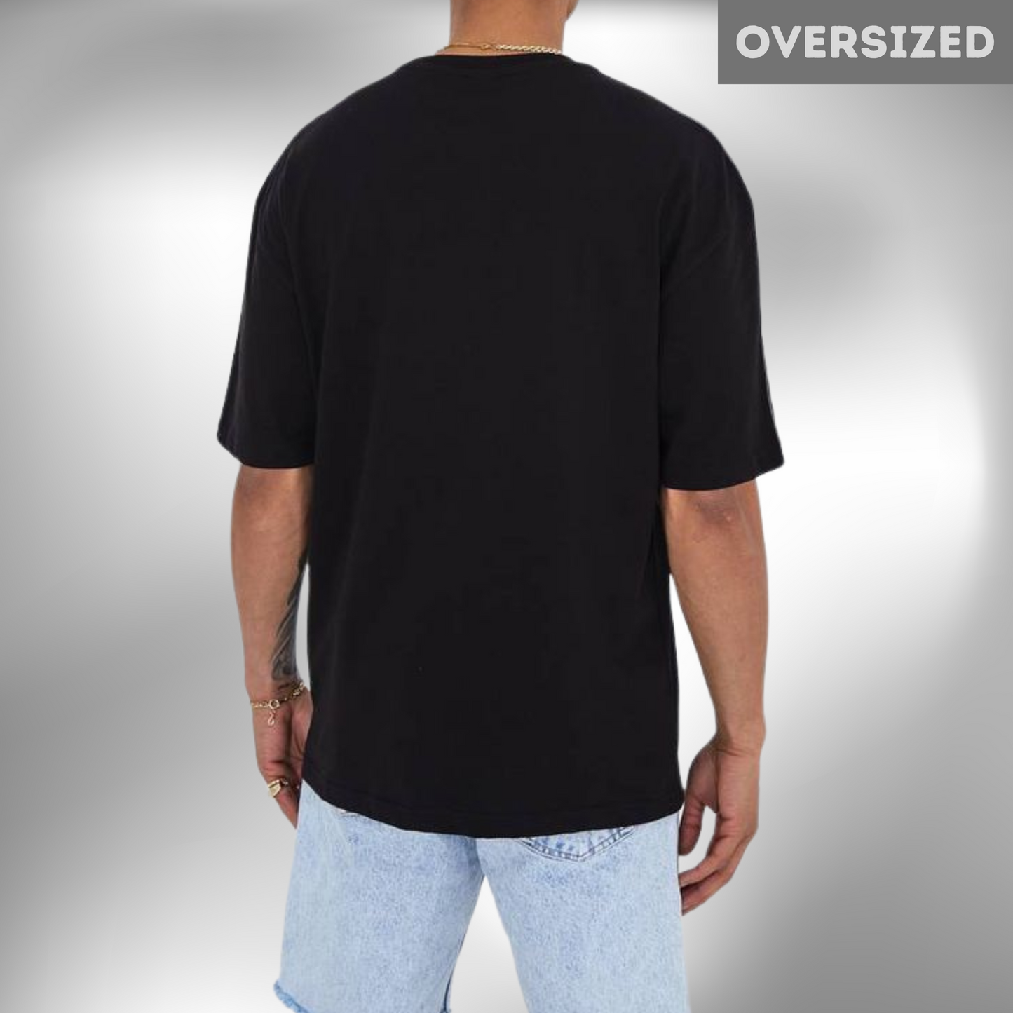Men's Black Oversized Tshirt | Stay High Parody